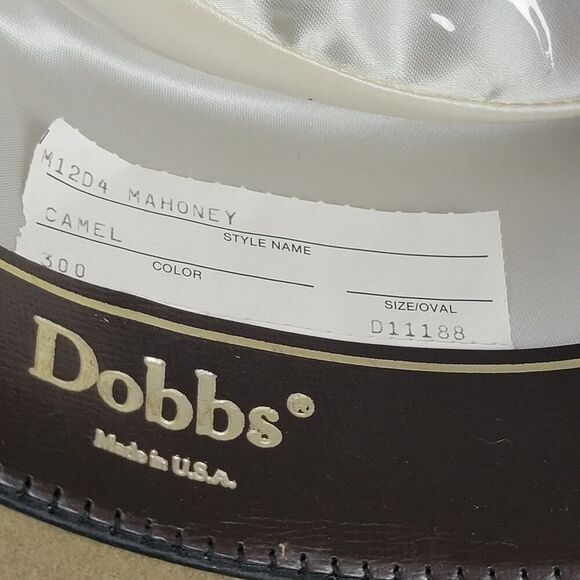 Dobbs Fifth Ave New York Mahoney Tan Beige Wool Men's Hat Sz 7 Fedora Dapper USA - Picture 12 of 16